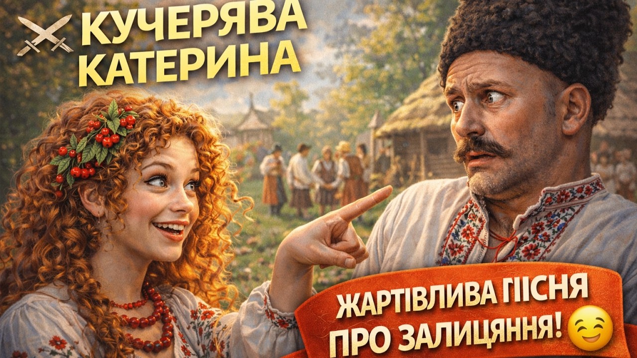 Кучерява Катерина — жартівлива пісня про залицяння, характер, чорні брови 😏 Українська народна пісня