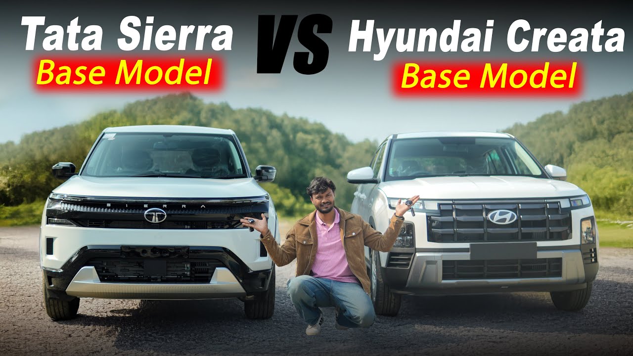 New Tata Sierra vs Hyundai Creta Base model Comparison | Car Review | Bornconfusz #tatasierra #creta