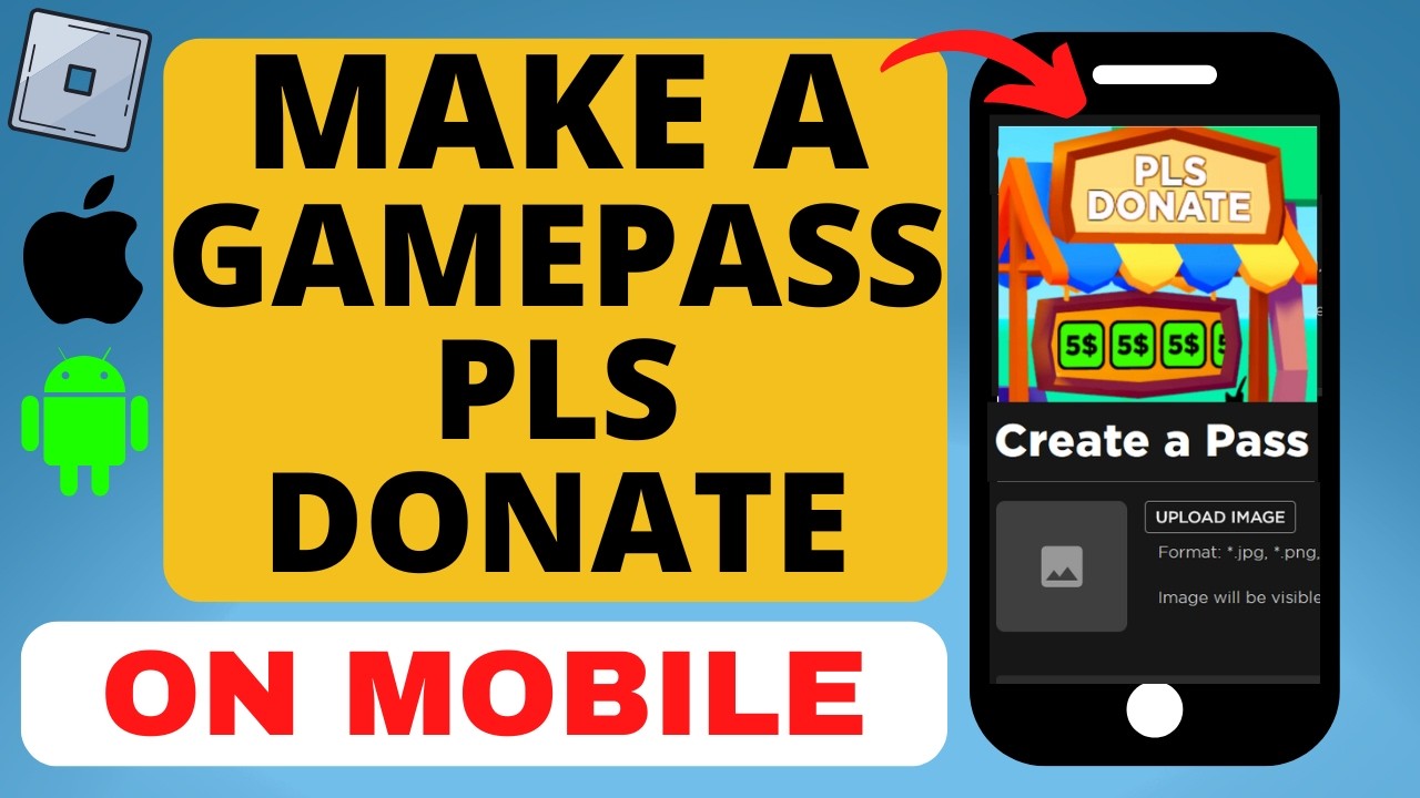 Как создать GAMEPASS в PLS DONATE на мобильном устройстве - 2025 - iPhone и Android