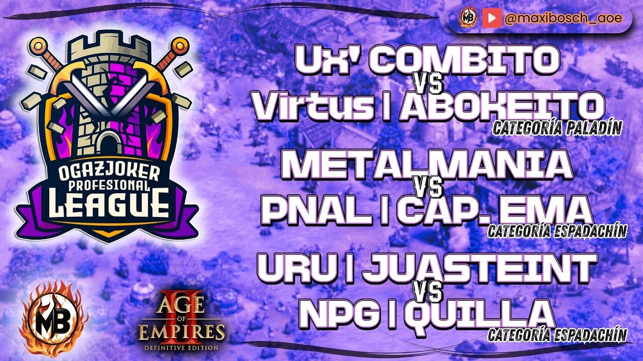 🏆OgazJoker Profesional League🏆🔶Combito vs Abokeito / Metalmania vs Cap.Ema / Quilla vs Juasteint🔶