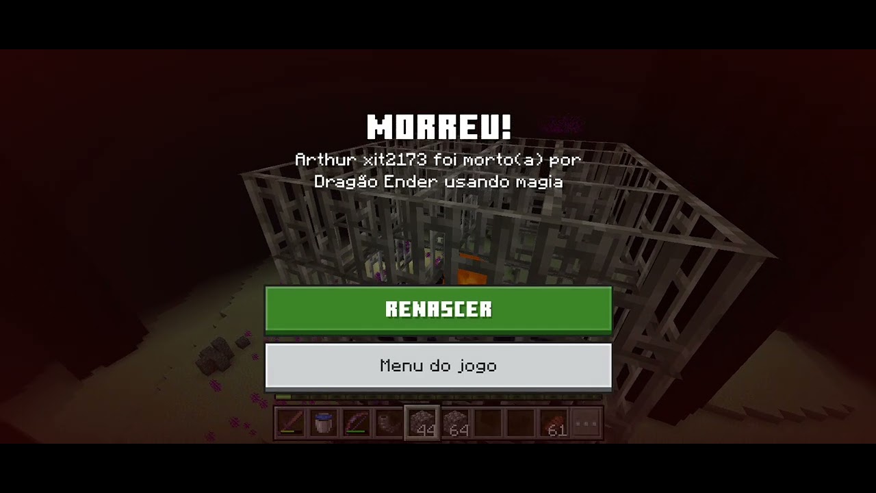 Derrotando ender dragon com itens de madeira 