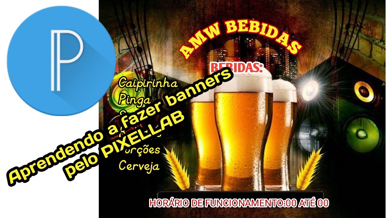 APRENDENDO A FAZER BANNER PELO CELULAR NO  👉PIXELLAB