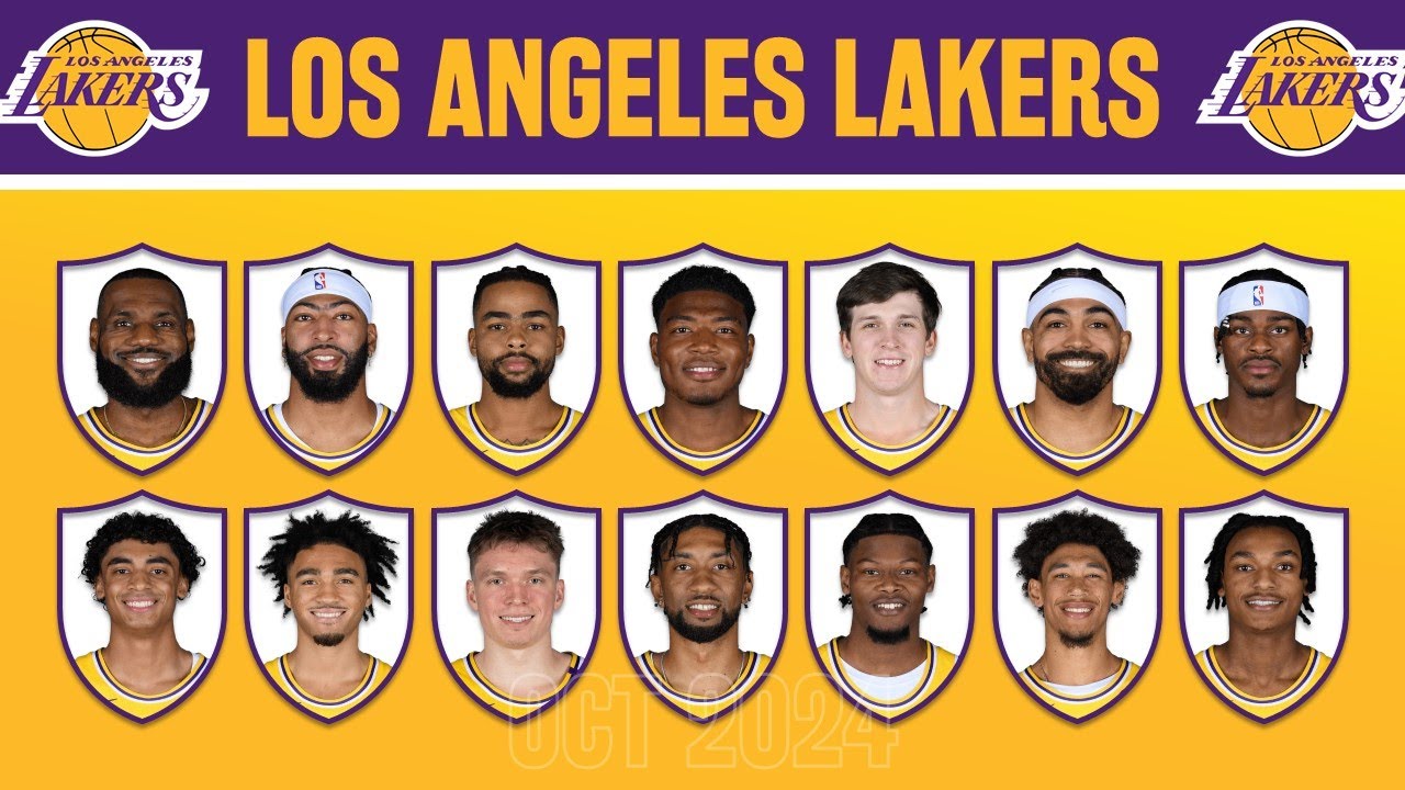 Los Angeles LAKERS New Roster 2024/25 Player Lineup Profile Update Oct 2024