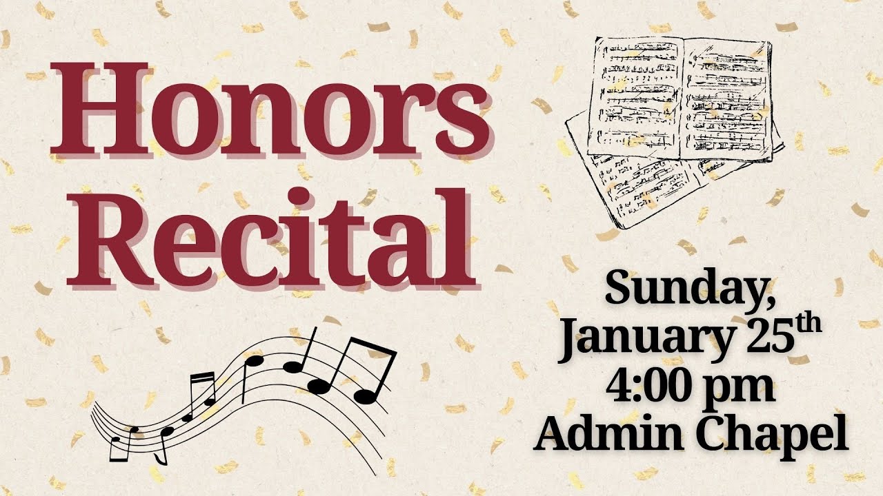 Honors Recital I Sunday, January 25th, 2026