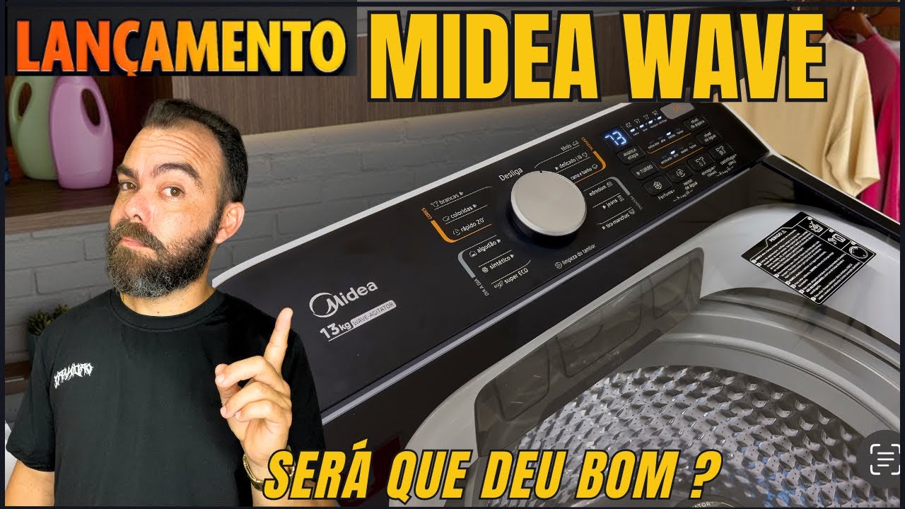 VALE A PENA a NOVA LAVADORA MIDEA WAVE AGITADOR ? 13 kg e 15kg