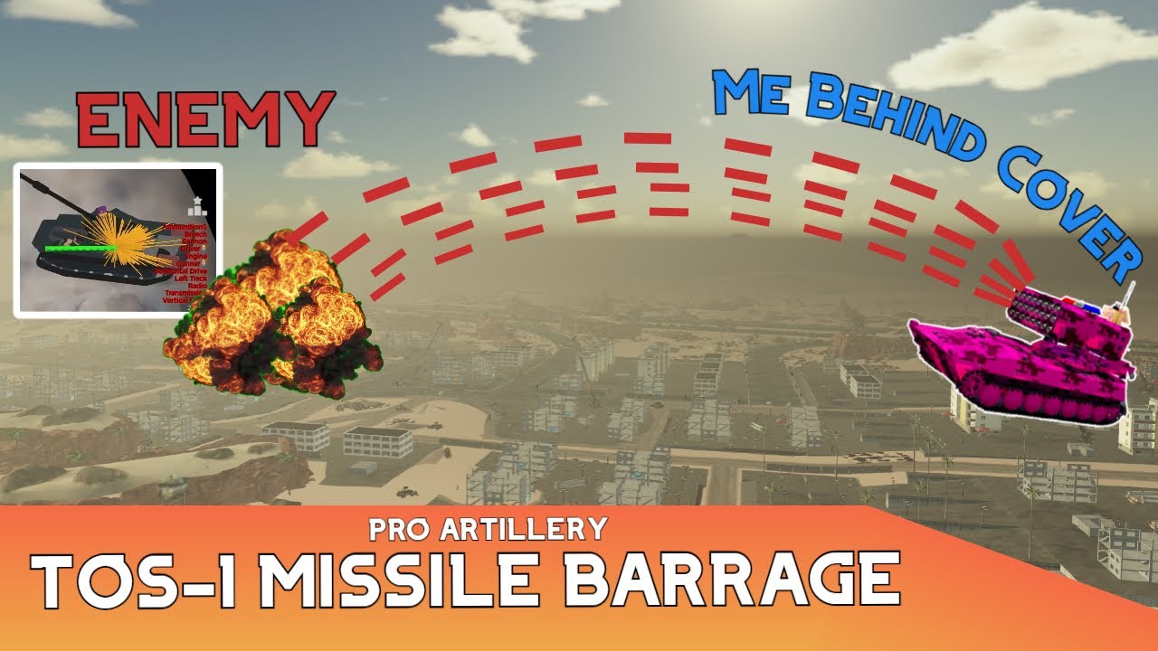 Playing MISSILE BARRAGE Artillery, Like a PRO (TOS-1 BUFF) [Cursed Tank Simulator]