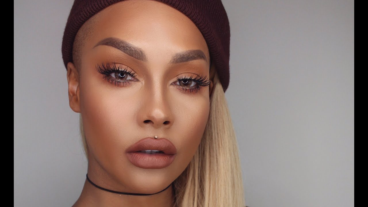 MONOCHROMATIC FALL MAKEUP TUTORIAL | FULL COVERAGE FOUNDATION CONTOUR HIGHLIGHT | SONJDRADELUXE