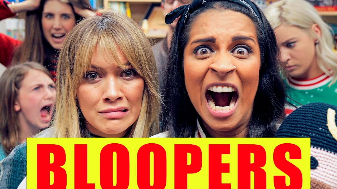 BLOOPERS: What Last Minute Christmas Shopping is Really Like (ft. Hilary Duff)