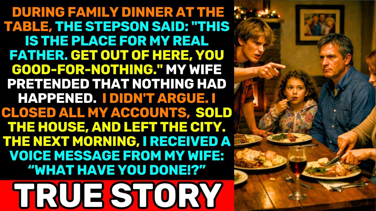 My Stepson Kicked Me From The Table — I Sold The House And Left The City