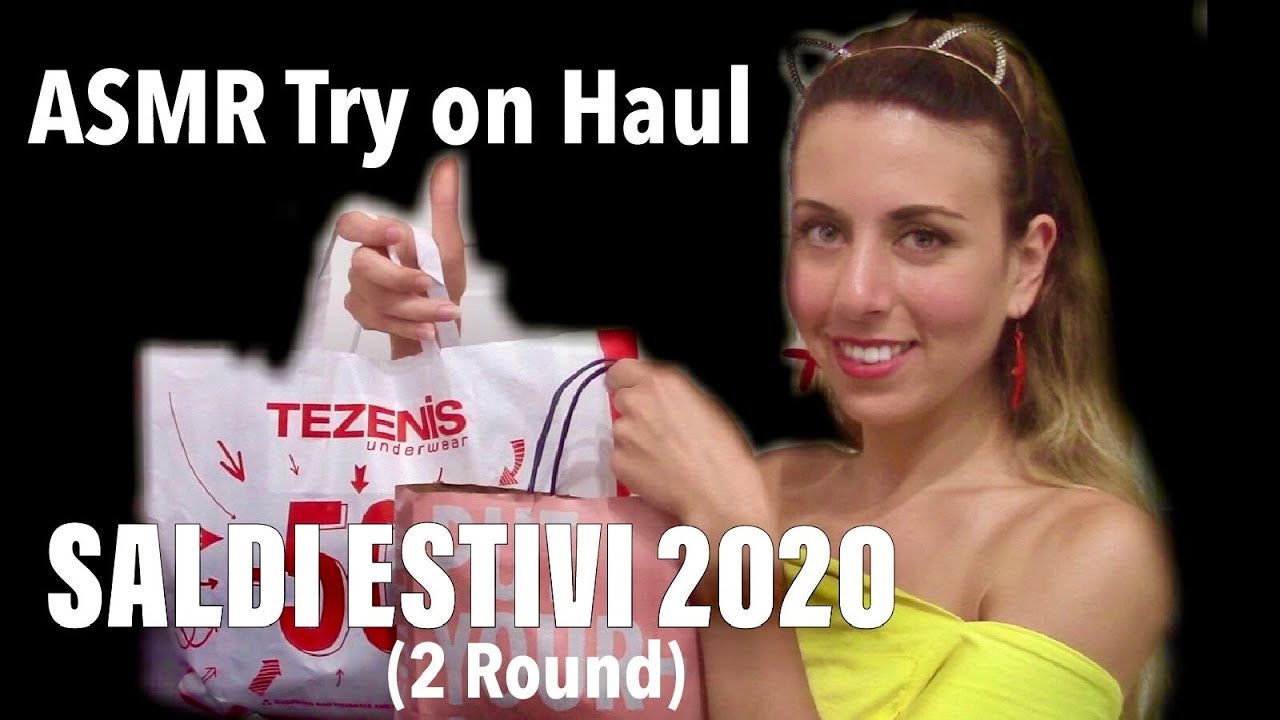 ASMR ITA~Try on Haul RILASSANTE /SALDI ESTIVI 2020 (Secondo Round) Whispering,Tapping,Fabric Sounds