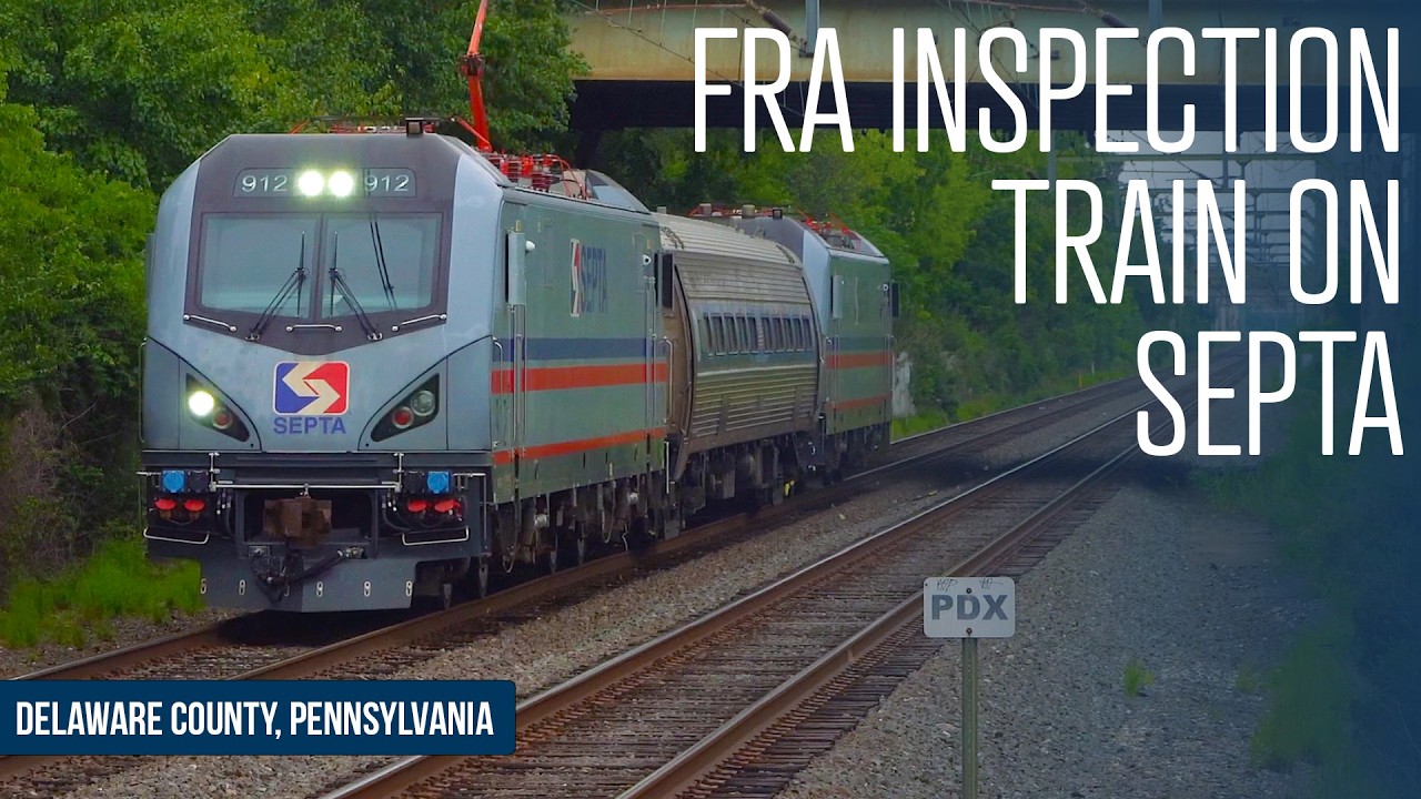 FRA Inspection Train on SEPTA Commuter Rail