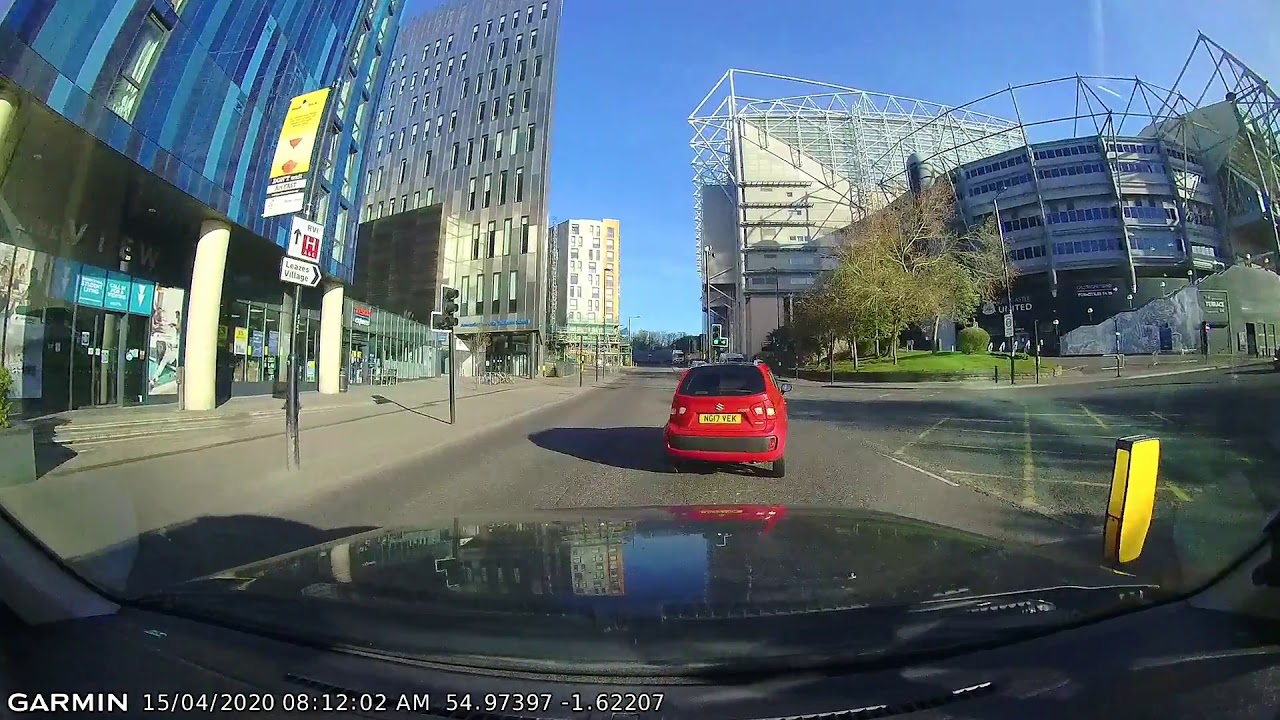 A drive round Newcastle Upon Tyne during Covid-19 Coronavirus Lockdown during normal rushhour time.