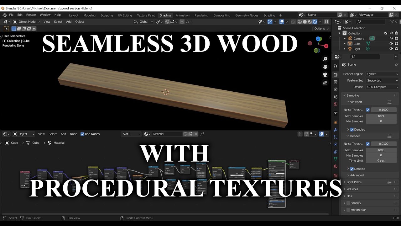 Seamless Wood Grain in Blender 3.0