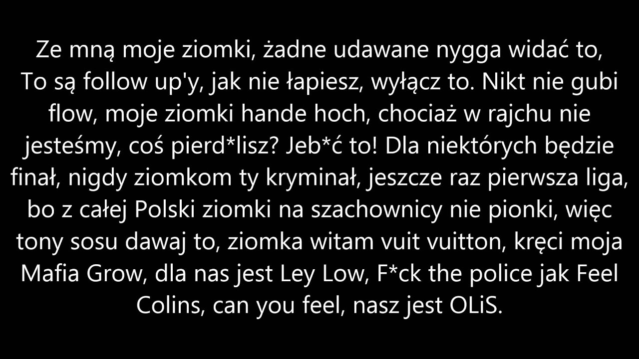 Ganja Mafia - Mój ziomek. Lyrics.