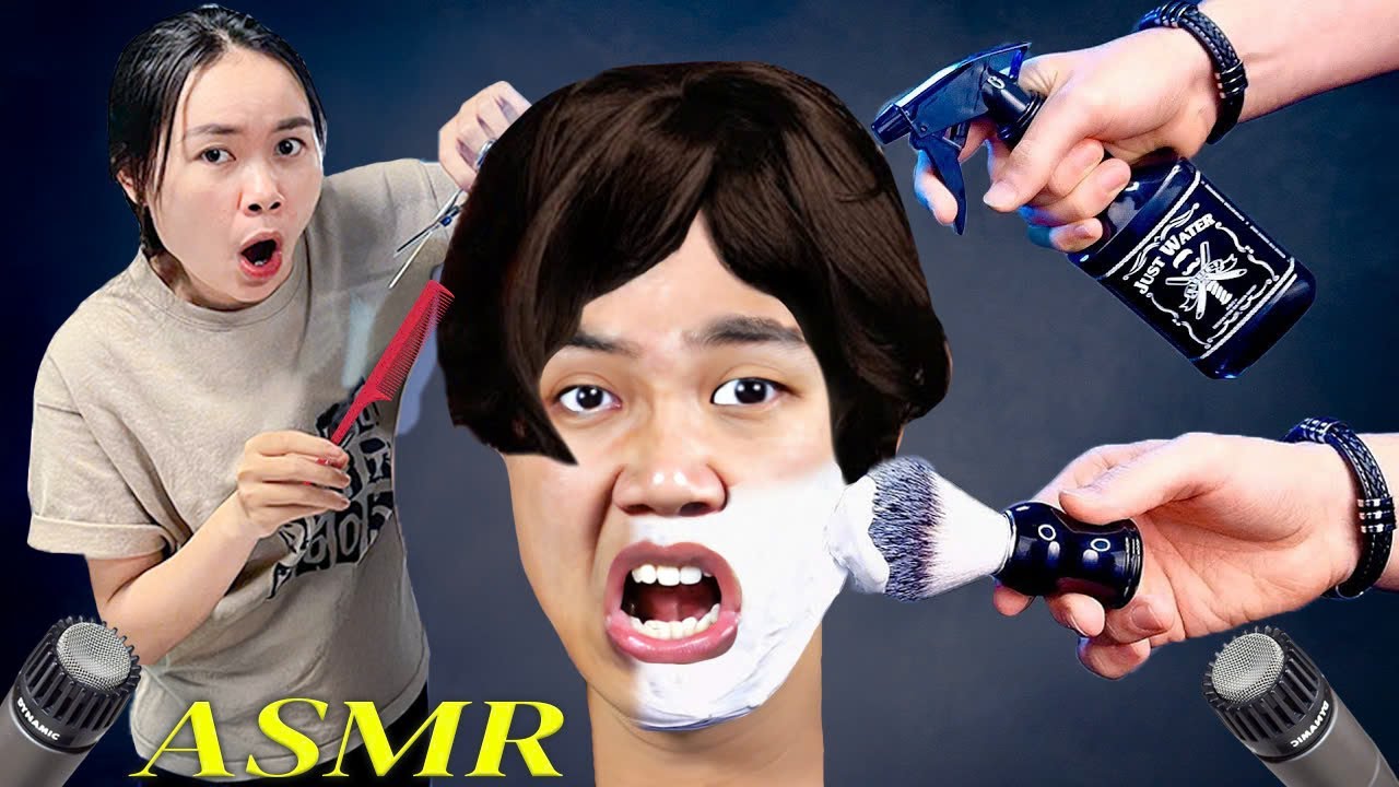 ASMR Trải Nghiệm Cắt Tóc Thực Tế Nhất Từ Trước Đến Nay l Barbershop ASMR !!!
