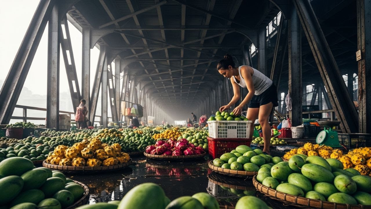 The REAL Hanoi Experience: 4K Walking Tour of Long Bien, Vietnam's Most Chaotic Market