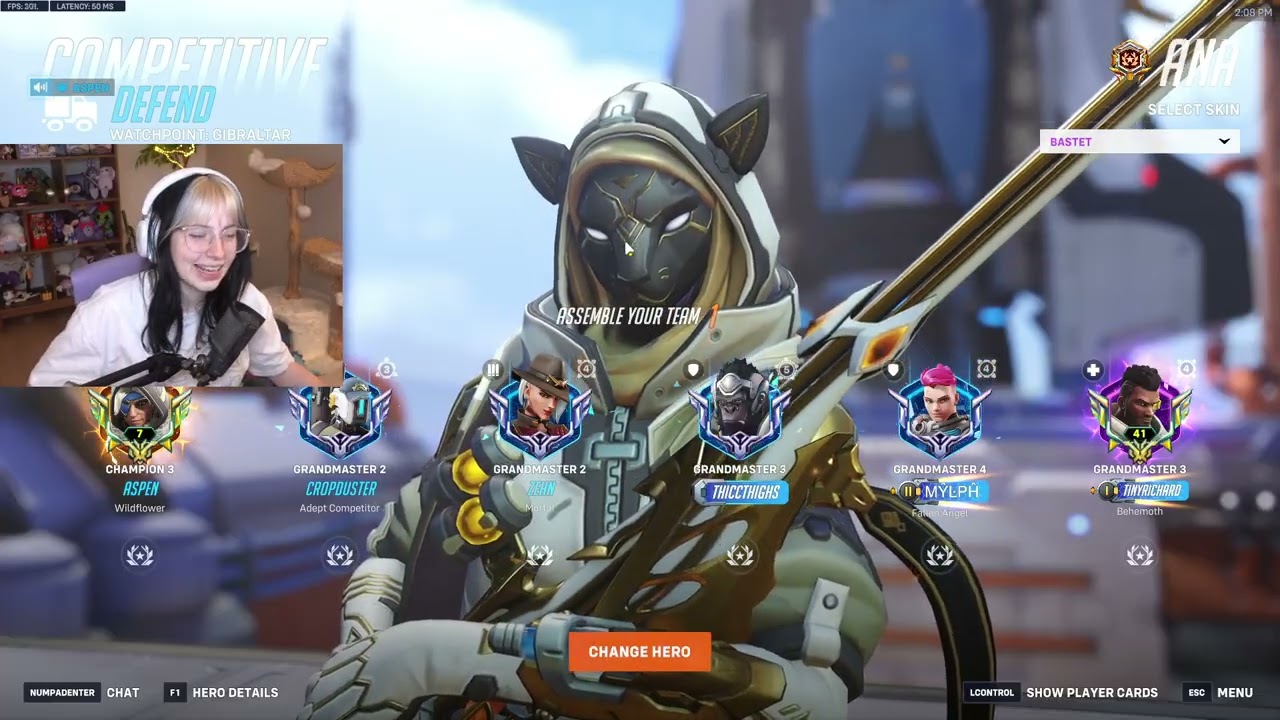 Лучшая Ана - Аспен! Overwatch 2, 20 сезон, топ-500 геймплея.