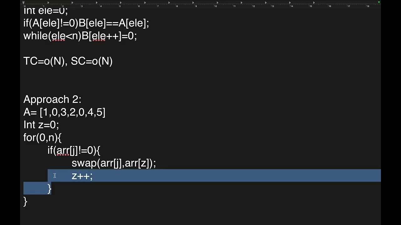 moves zeroes at end. #coding #dsa #java