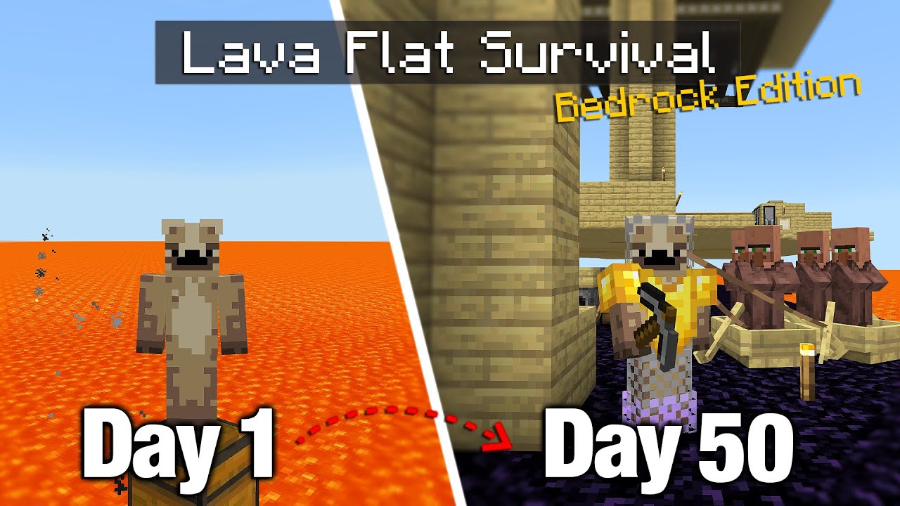 I Survived on a Lava Flat World with Nothing but... a Bonus Chest! 