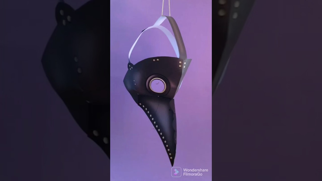 Make a #plaguedoctor mask #diy #printable template at happythought.co.uk #happythought #cosplay #art