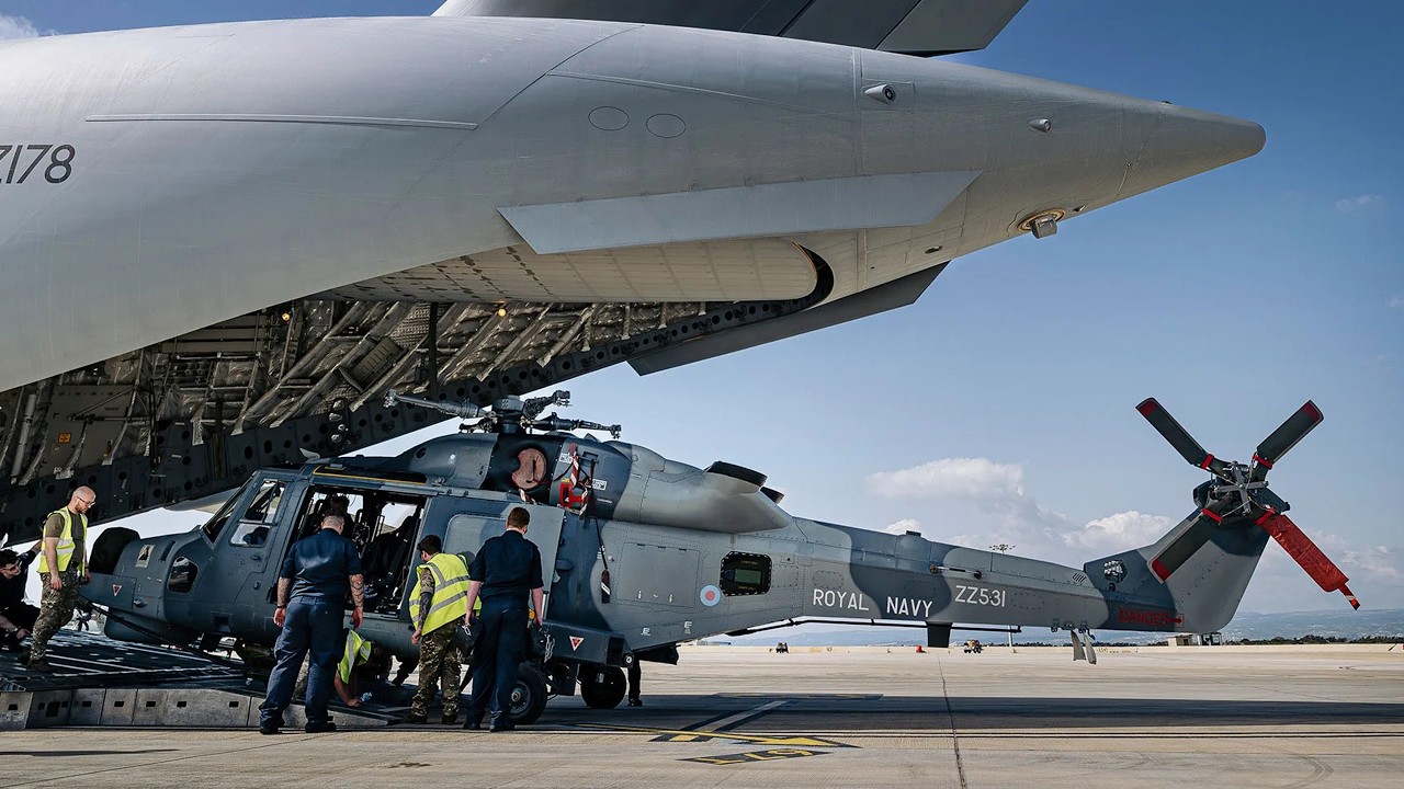 Royal Navy Wildcat helicopters arrive to defend Cyprus