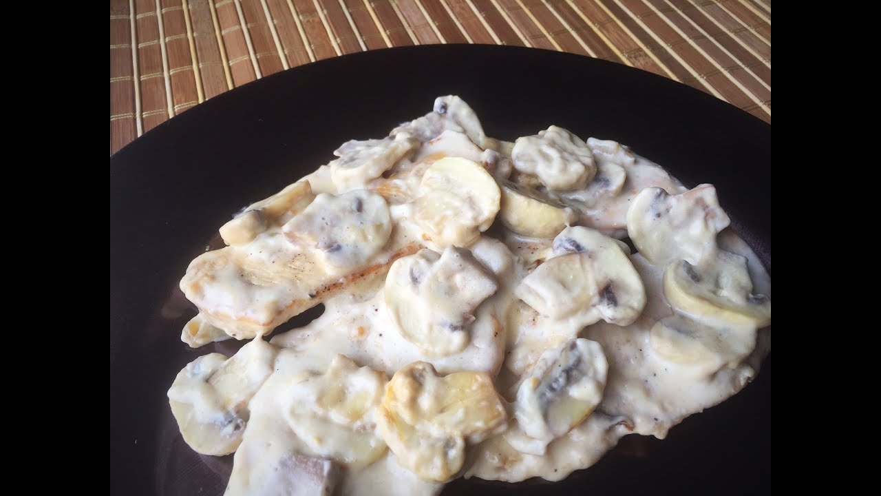POLLO con NATA y CHAMPIÑONES | Receta fácil