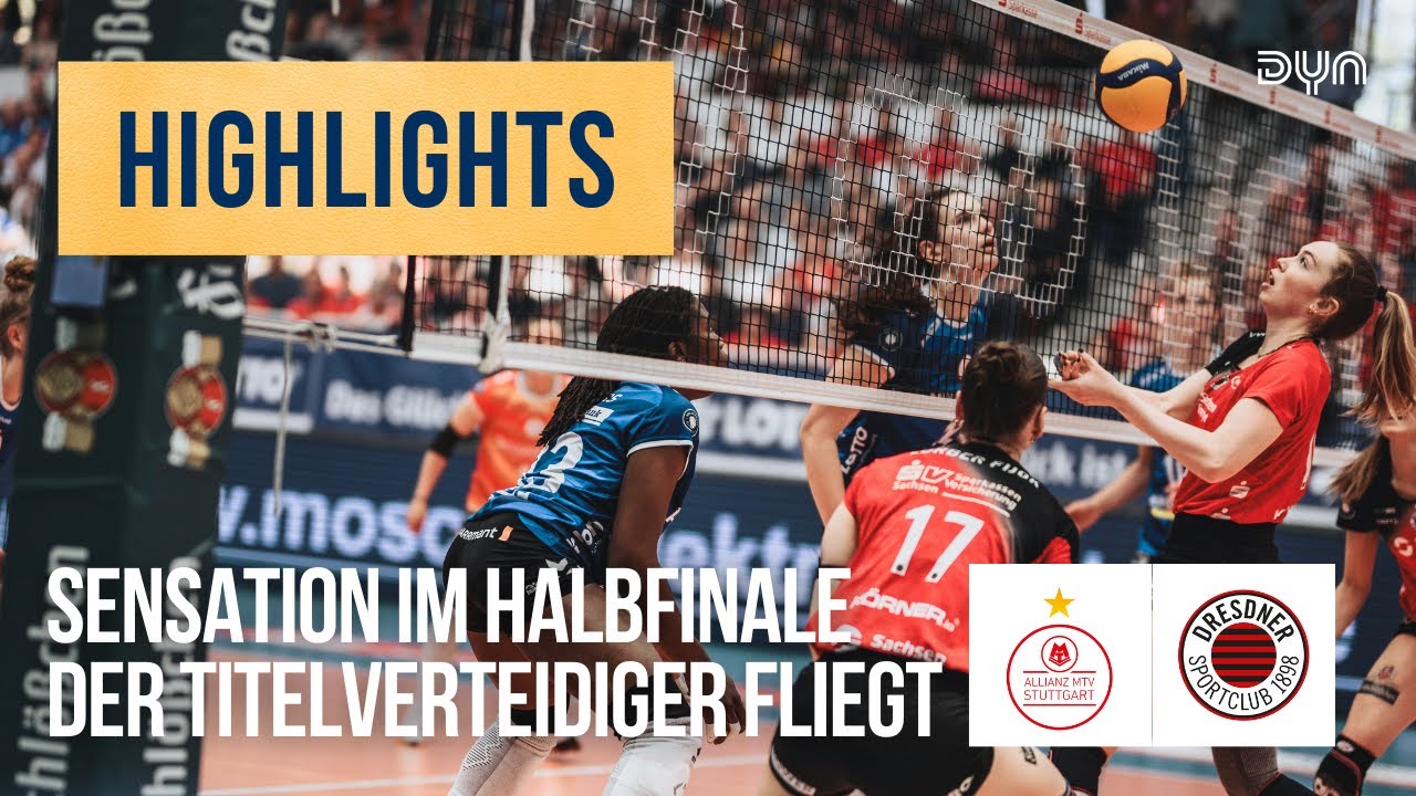 Allianz MTV Stuttgart - Dresdner SC (Spiel 3) | PlayOff Highlights Volleyball Bundesliga