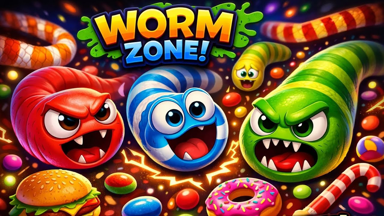 Worm zone gameplay || no commentry || worm zone gameplay video || gaming video || punjab broz #games