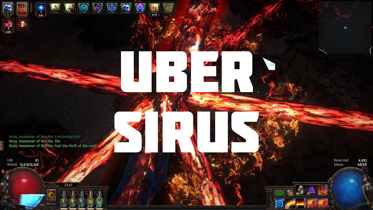 Uber Sirus kill - Facetanking every mechanic - 3.18 PoE - first impressions