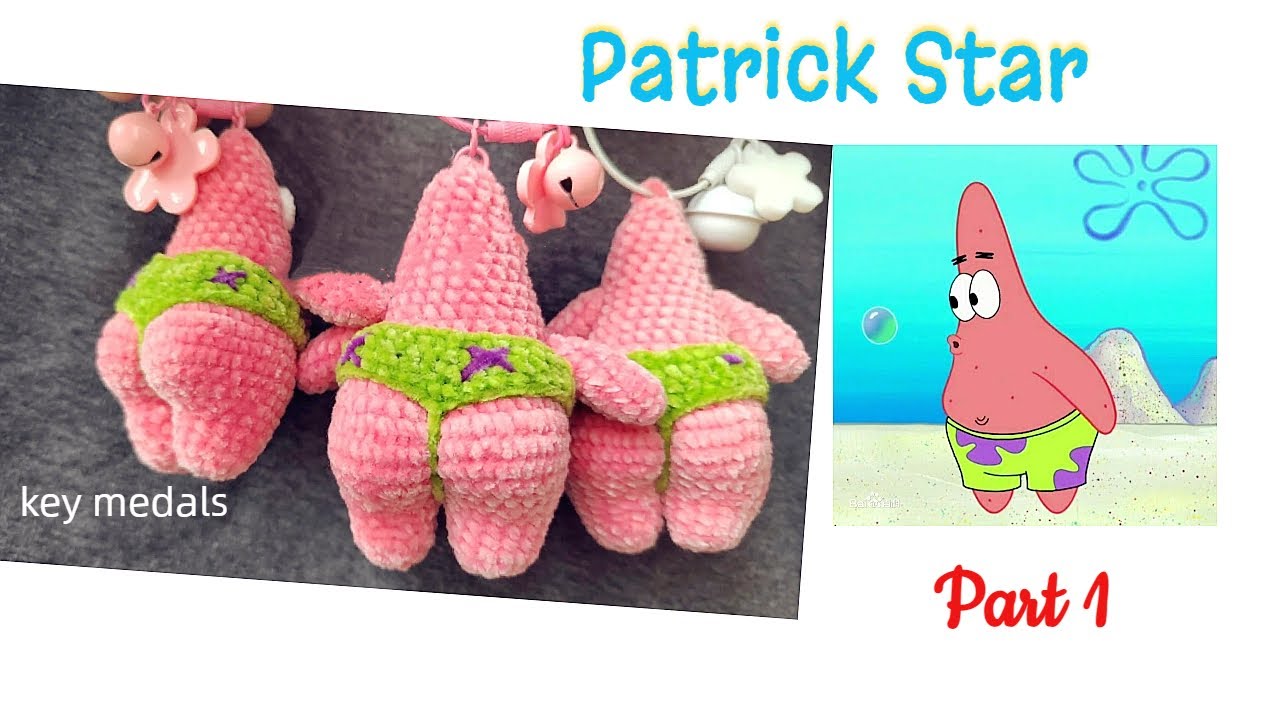 Crochet Patrick Star key medals（part1)