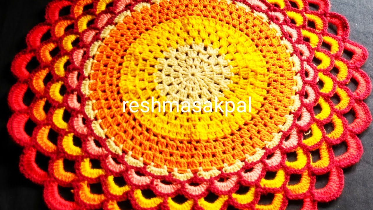 #Crochet#Thalpose#35 #वुल का #थालपोश कैसे बनाये