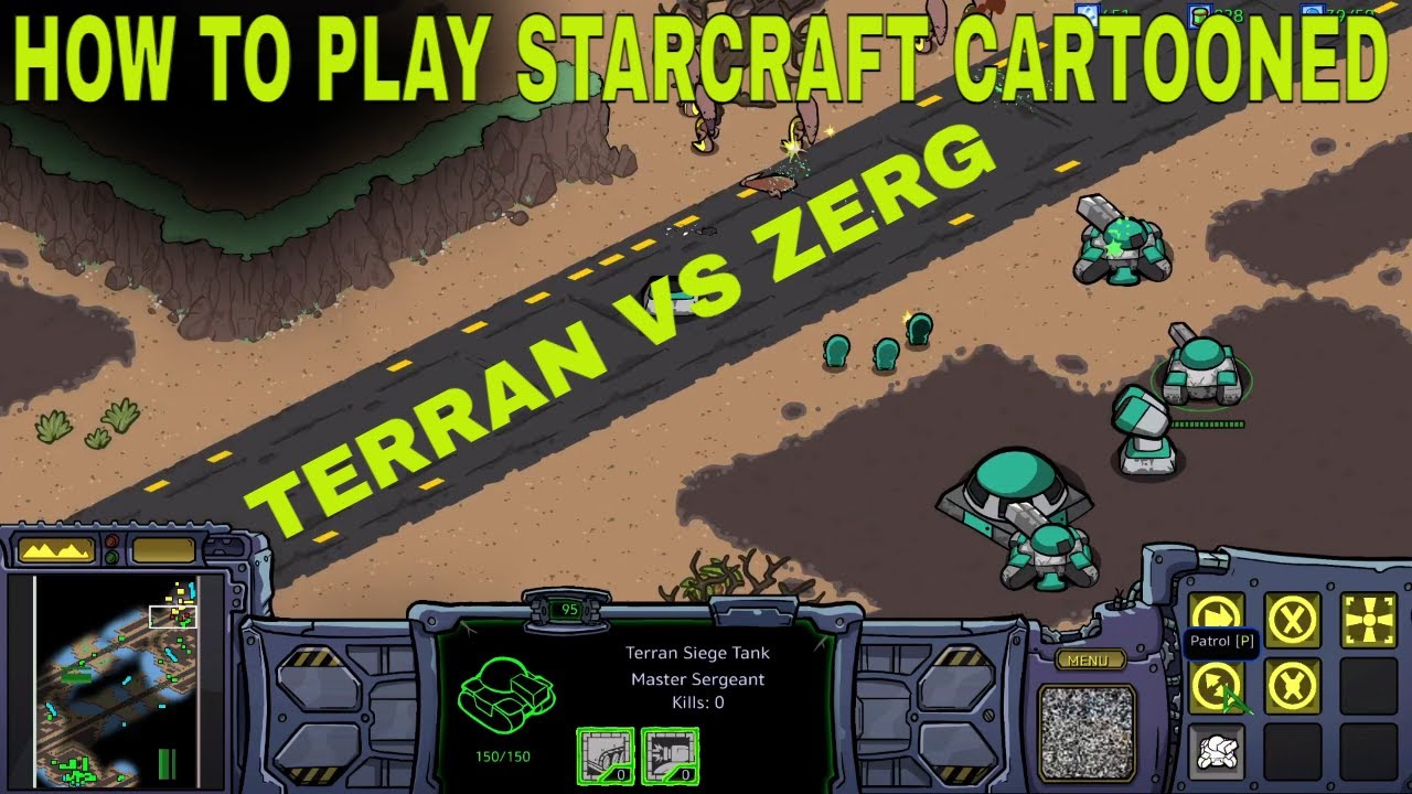 1V1 Terran Vs Zerg Starcraft Cartooned, River Stix