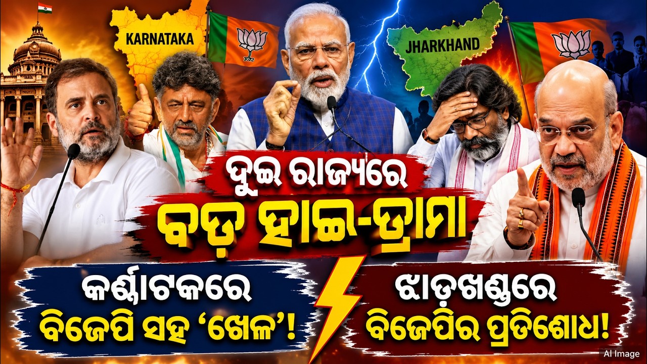 ବଡ଼ ହାଇ-ଡ୍ରାମା Karnataka MLC elections | BJP VS congress | Jharkhand | setback for BJP | odia news |