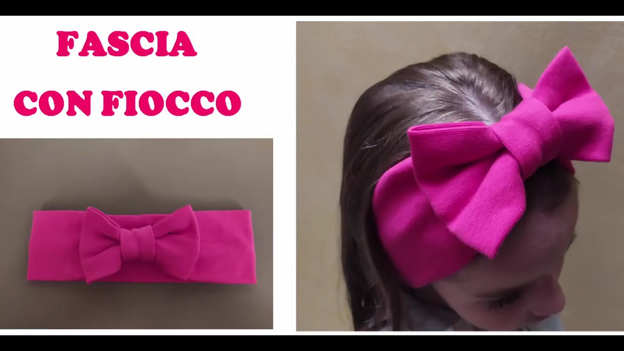 Fascia con fiocco - Headband with bow #diy #faidate #baby #bambini #headband #fascia #creativity