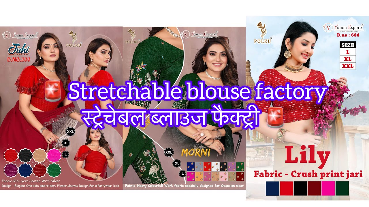 Stretchable blouse biggest godown 😱स्ट्रेचेबल ब्लाउज का सबसे बड़ा गोडाउन 😱
