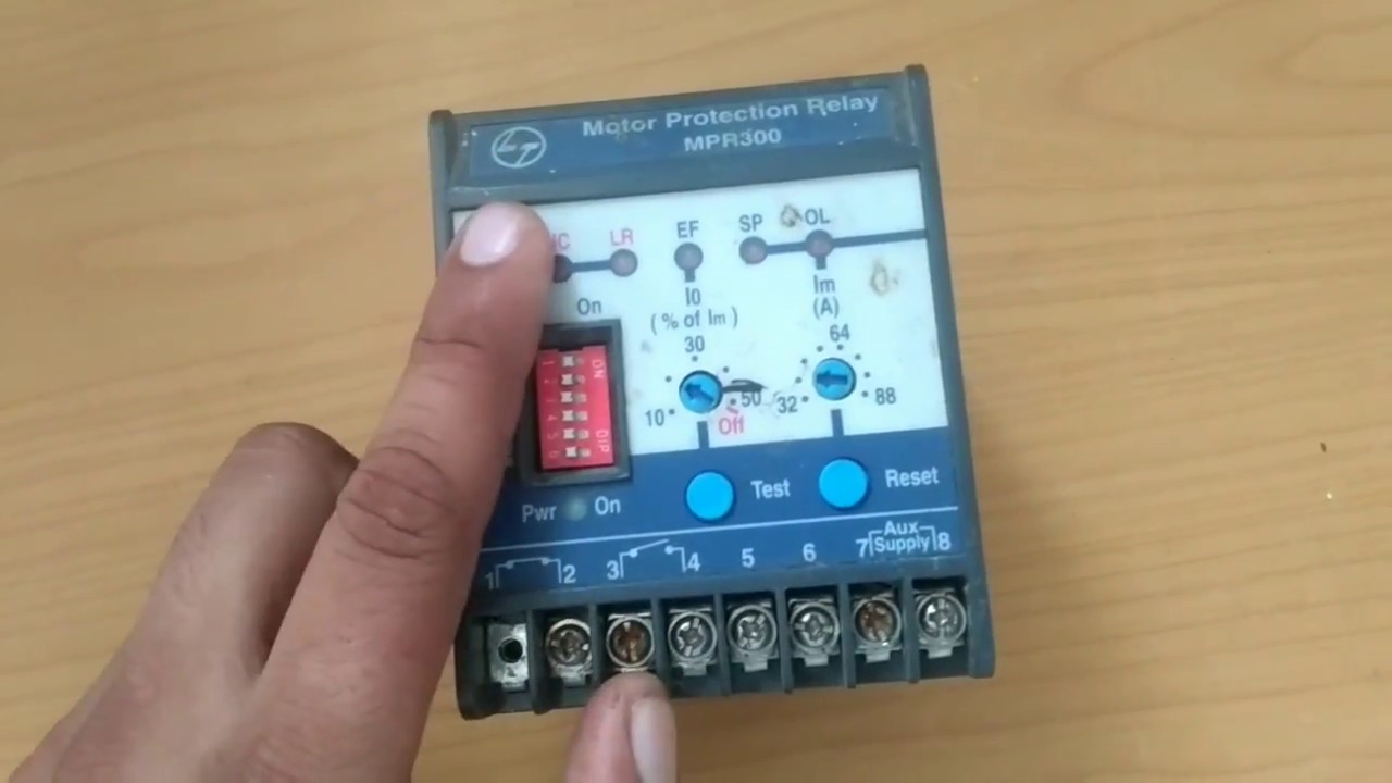 Motor protection relay working . BS electrical