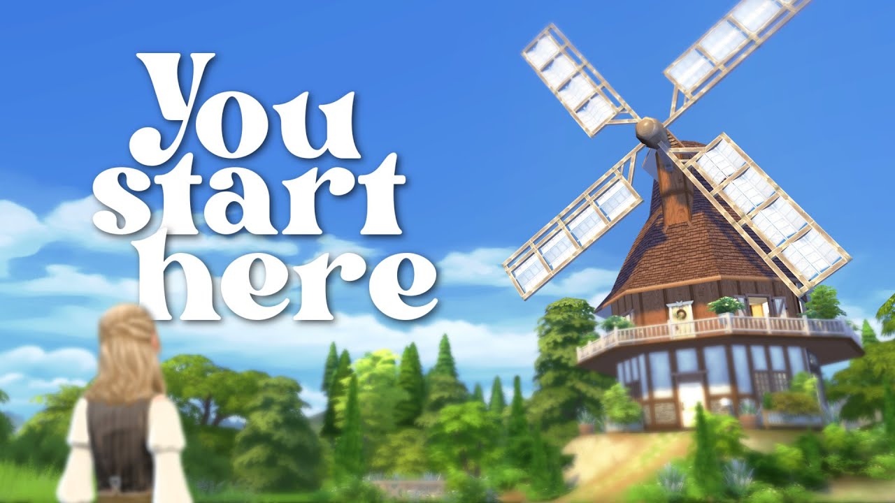 Charming Starter Windmill Home for Under 20k | Sims 4