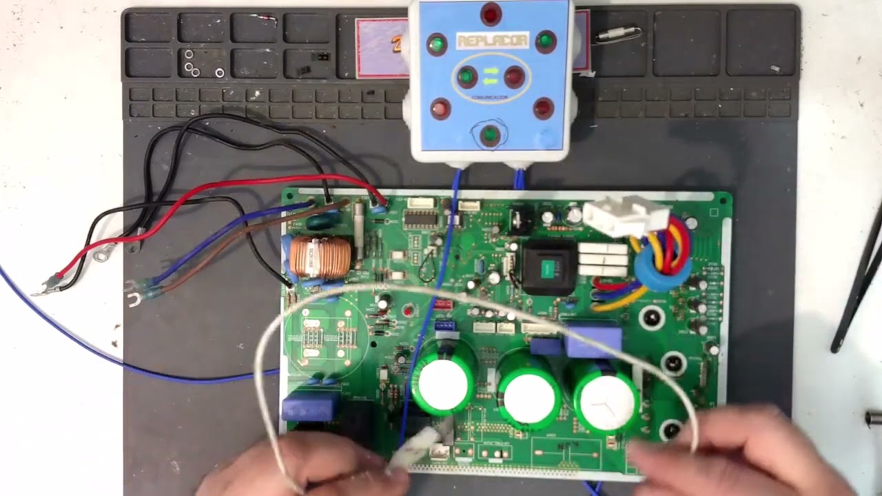 👍 reparacion error ch5 placa electronica aire acondicioando inverter lg con comprobador comunicacion