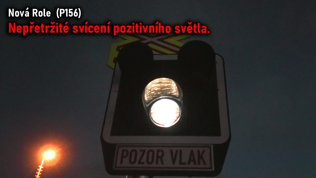 Nová Role - porucha pozitivního světla na žel. přejezdu P156.