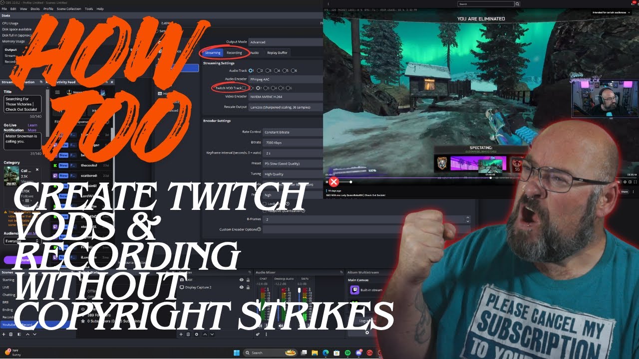 Full Guide Removing Music, chat, etc in Twitch VOD's and Recording's (No Strikes Or Muted Audio)