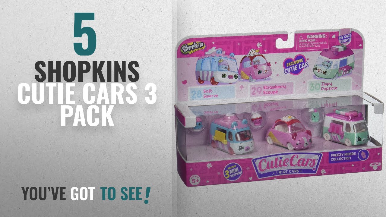 Top 10 Shopkins Cutie Cars 3 Pack [2018]: Cutie Car Spk Season 1 Freezy Riders Toy 3 Pack