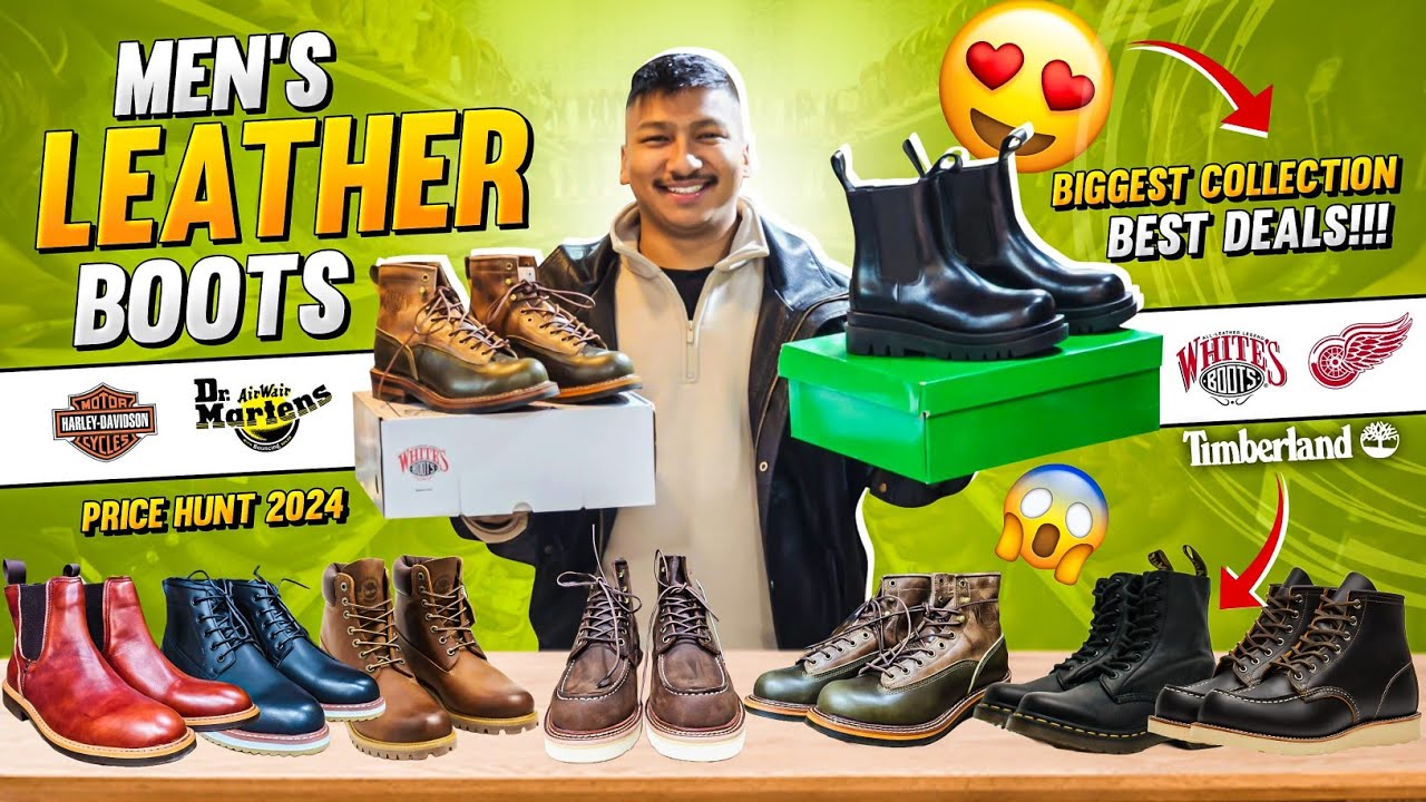 Nepal's Huge Collection🧐🔥😱Men's Leather Boots Prices in Nepal|Dr. Martin|Red Wings Boots Price 2024