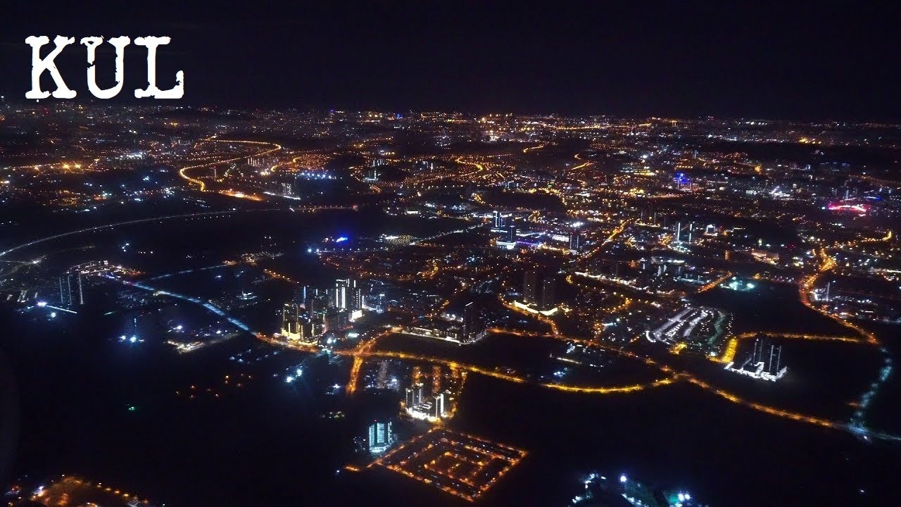 Beautiful Night Landing Kuala Lumpur(KUL) Malaysia