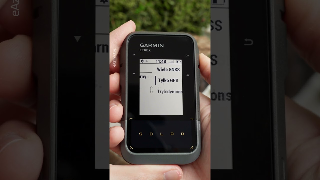 Ręczna nawigacja z doładowaniem słonecznym ☀️ Garmin eTrex Solar