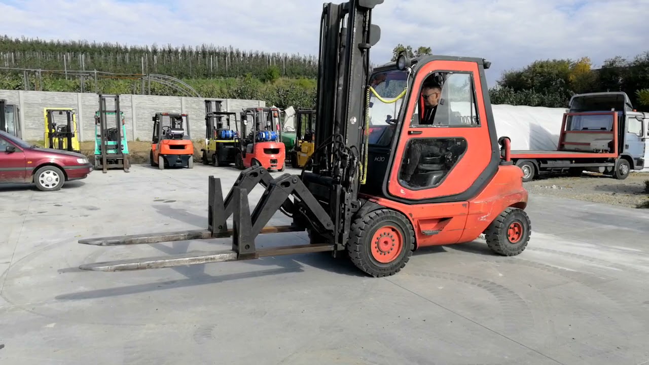 W&oacute;zek widłowy LINDE H30D-03 z pantografem na aukcji flotilo.pl