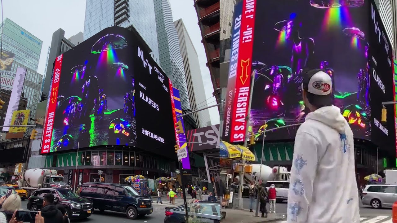 Klarens x NFT.Magazine - Times Square NYC 2021
