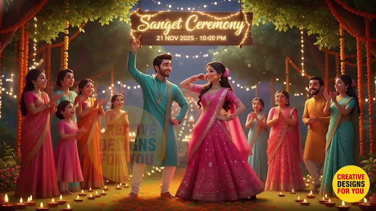 AI Wedding Invitation Video   Magical 3D Animated Save the Date & Haldi Ceremony   Custom AI Invites