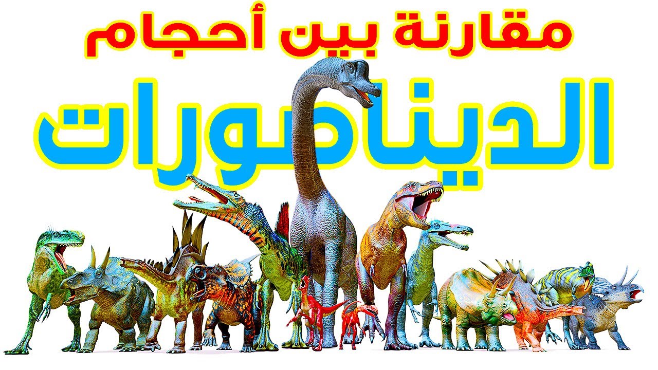 مقارنة أحجام بين أكبر وأصغر الديناصورات
