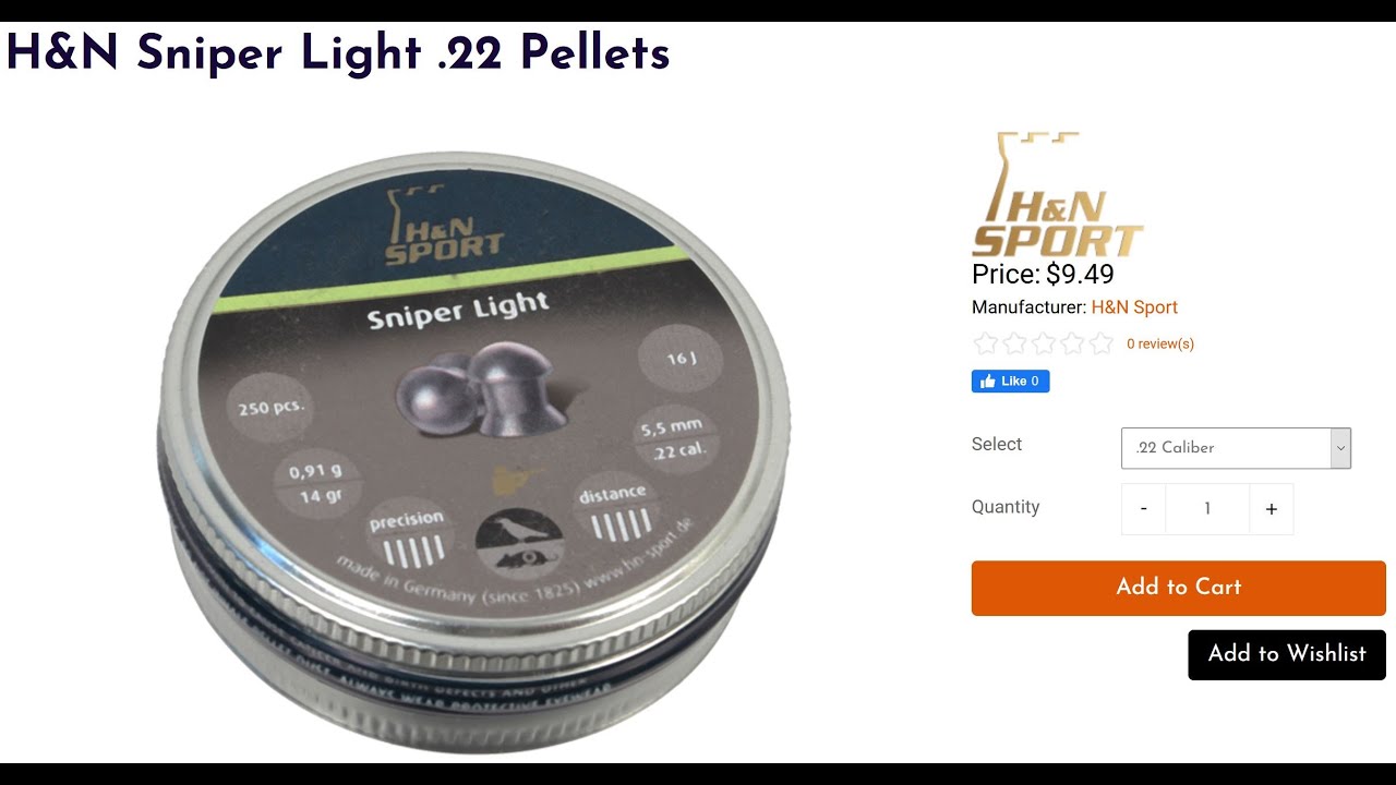 Haendler & Natermann H&N Sniper Light .22 Pellets