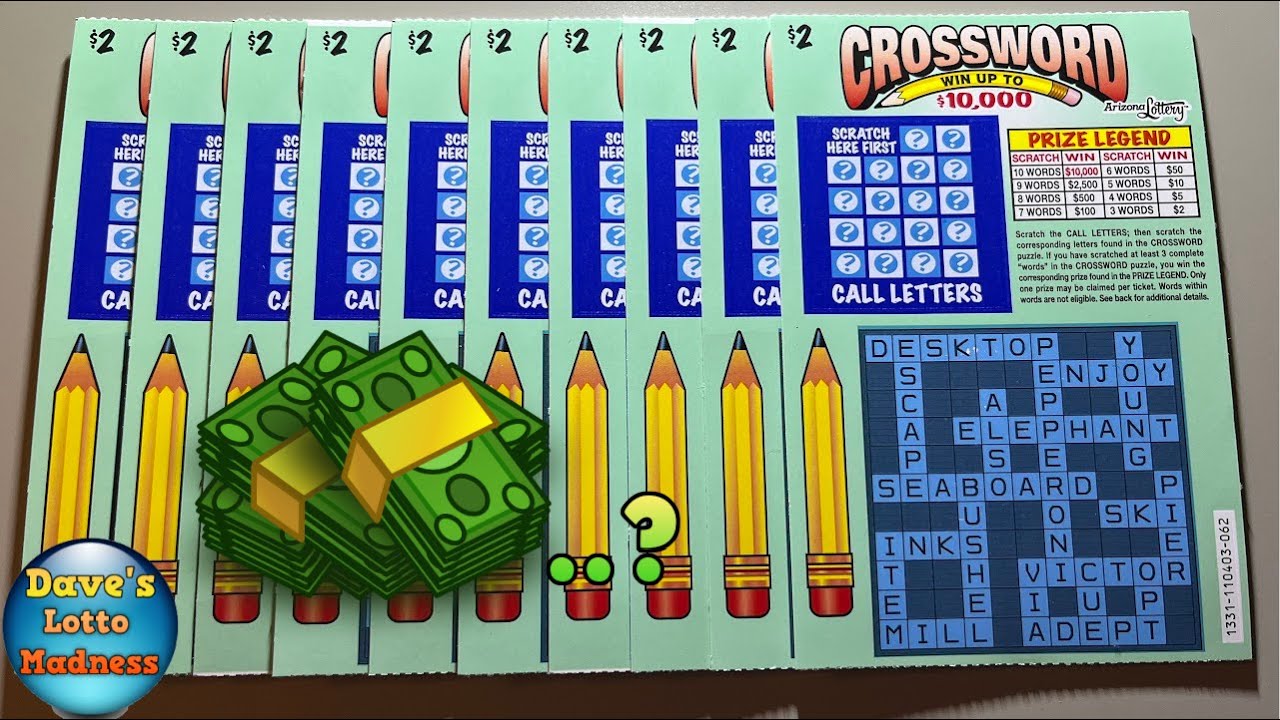 10 SCRATCH OFFS IN A ROW!💰😁🤞 $10,000 Prize Crossword Scratch Off Tickets - Arizona Lottery